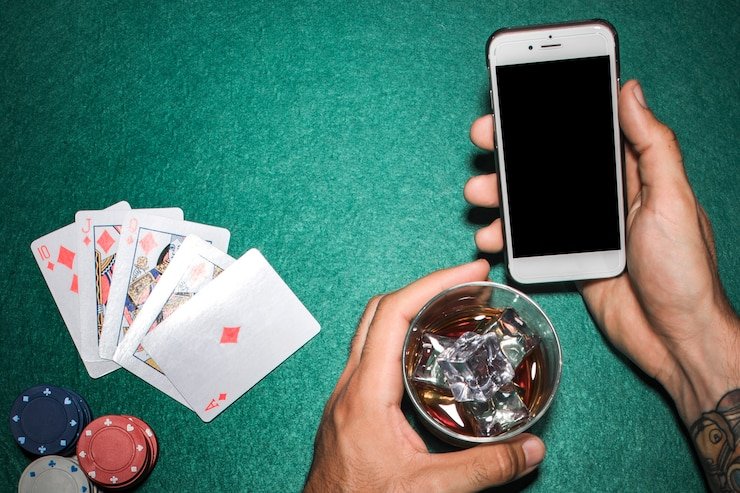 Pengguna dewasa melihat meja kasino live